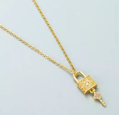 img_5386 Lock Necklace Stainless Steel 🔐 - Image 1