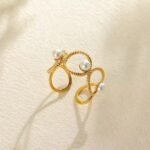 Pearl Ring Stainless Steel 🐚