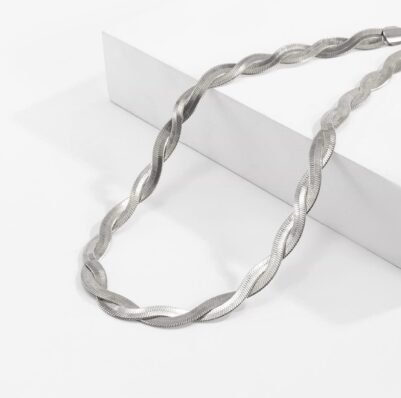 img_5697-2 Chain braided bracelet 18K Gold-plated Stainless Steel - Image 2