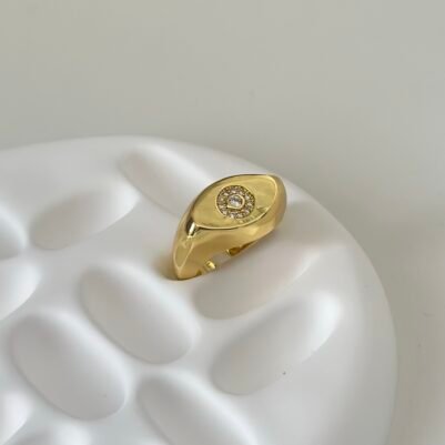 img_7525 Evil eye ring 18K Gold-plated Stainless Steel - Image 1
