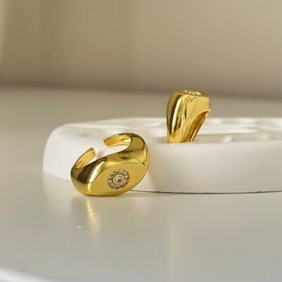 img_7530 Evil eye ring 18K Gold-plated Stainless Steel - Image 2