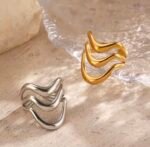 3Wave Flowline Ring stainless steel adjustable ring