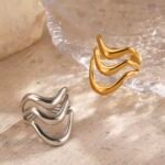 3Wave Flowline Ring stainless steel adjustable ring