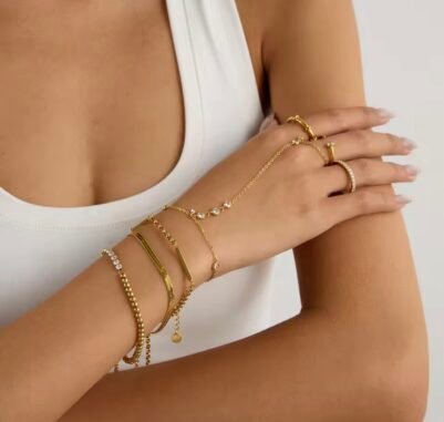 Finger Chain Bracelet Stainless Steel - Image 2