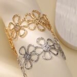 Flowers cuff bracelet 18K Gold-plated Stainless Steel