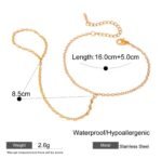 Chain finger Bracelet 18K Gold-plated Stainless Steel - Image 3