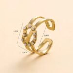 Heart Pearl Ring 18K Gold-plated Stainless Steel