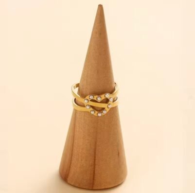 img_3141 Heart Pearl Ring 18K Gold-plated Stainless Steel - Image 2