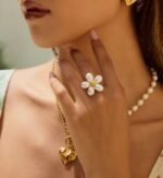 Pearl flower Stainless Steel Ring - Image 3