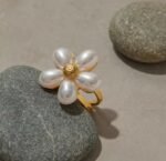Pearl flower Stainless Steel Ring - Image 2