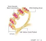 Pink geometric ring - Image 2