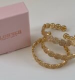 Smiley Face gold bangle Stainless Steel - Image 2