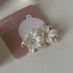 White Flower Earrings - Image 2