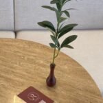Small wood vases with one olive branch - Image 2