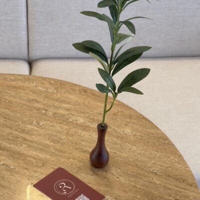 5e4b4cc3-749d-497a-94e1-406996f2efad Small wood vases with one olive branch - Image 2