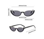 Black Cat Eye Sunglasses - Image 2