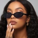 Black Oval Sunglasses - Image 2