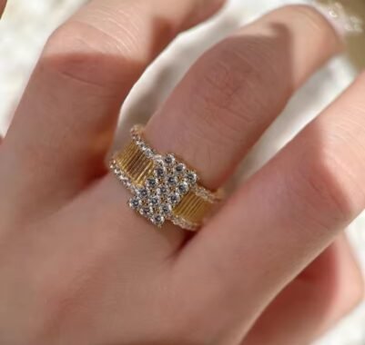 img_2272 Crystal Geometric Stainless Steel Ring - Image 2