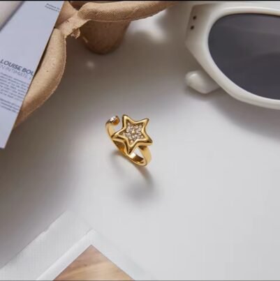 img_3418 Star Ring 18K Gold-plated Stainless Steel ⭐️ - Image 2