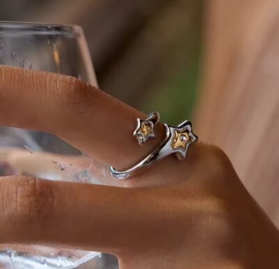 img_3426-2 Silver Star ring Stainless Steel 💫 - Image 1