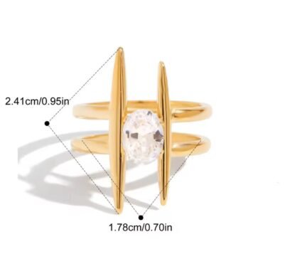 img_3442 18K Gold-plated Stainless Steel Ring - Image 2