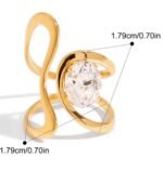 Geometric Ring 18K Gold-plated Stainless Steel - Image 3