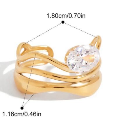 img_3451 Minimalist Ring with zircon 18K Gold-plated Stainless Steel - Image 3