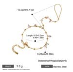 Colorful finger bracelet 18K Gold-plated Stainless Steel - Image 3