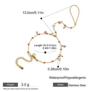 img_3455 Colorful finger bracelet 18K Gold-plated Stainless Steel - Image 3