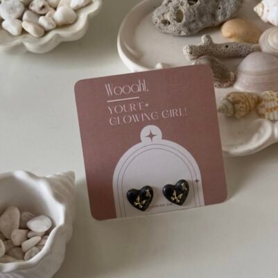 img_6886 Black Heart Earrings 🖤 - Image 1