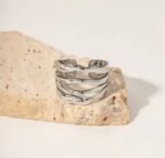 Stainless Steel Geometric Silver Ring - Image 2