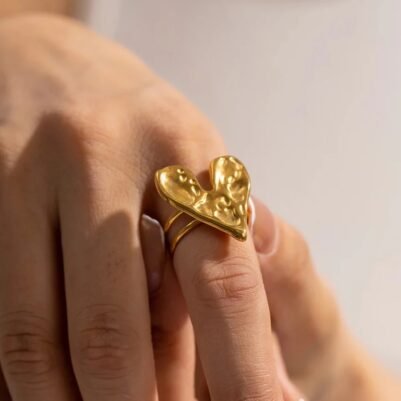 Big Heart 18K Gold-plated Stainless Steel - Image 2
