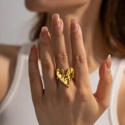 Big Heart 18K Gold-plated Stainless Steel