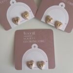 Pink heart Bow earrings - Image 2