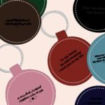 Round Leather Keychain