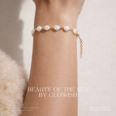 Beauty of the sea Bracelet & Necklace set Gold Plated Stainless Steel - Image 2