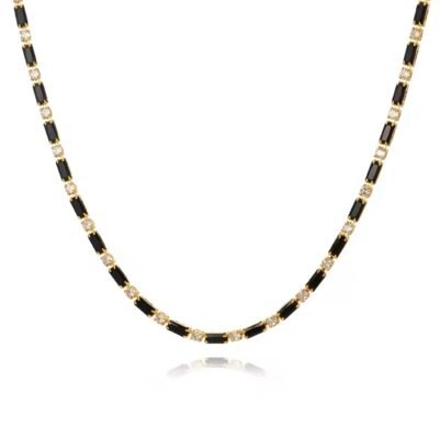Black Crystal Tennis Necklace - Image 3