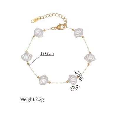 Beauty of the sea Bracelet & Necklace set Gold Plated Stainless Steel - Image 5