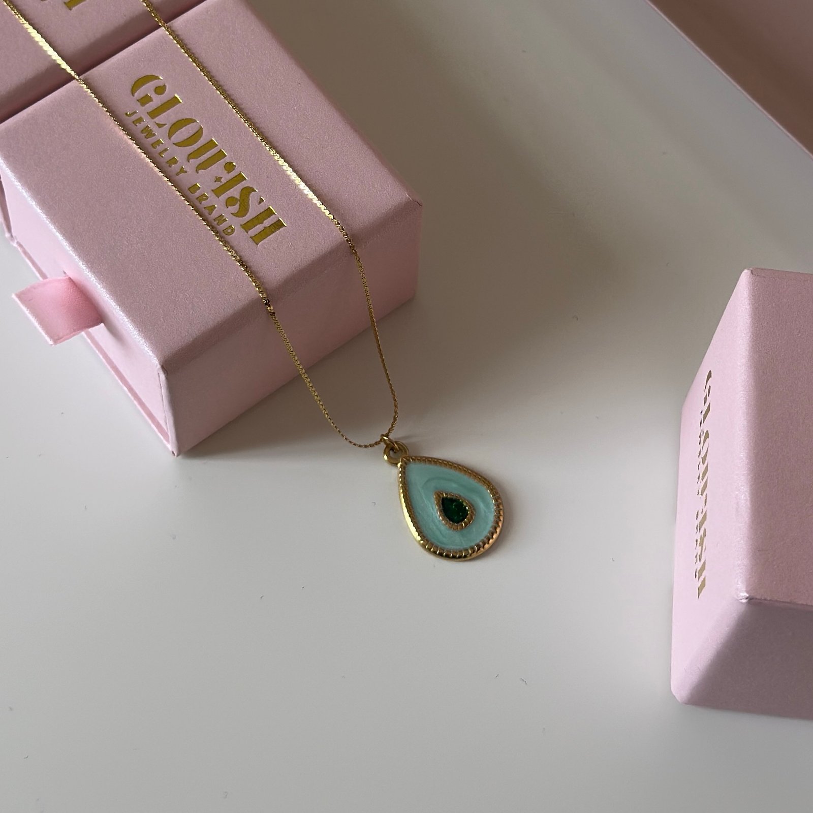 img_5551-1 Glowish Aqua Tear Stainless Steel 💧 - Image 1