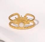 Gold Plated Stainless Steel Adjustable Open Enamel Eye - Image 2