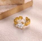 Star⭐️ Stainless steel Crystal Adjustable Ring - Image 2