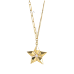 North Star Necklace Stainless Steel 18K Gold Minimalist