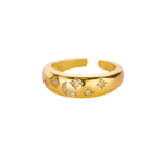 Celeste Moon Ring Stainless Steel 18K Gold Minimalist