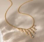 Crystal Tassel Necklace stainless steel - Image 3