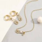 Pearl Pin Set (Necklace, Earrings) - Image 2