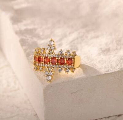 Ruby Crown Ring Stainless Steel - Image 2