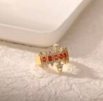 Ruby Crown Ring Stainless Steel