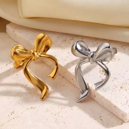 Bowelle Ring silver and gold stainless steel 🎀